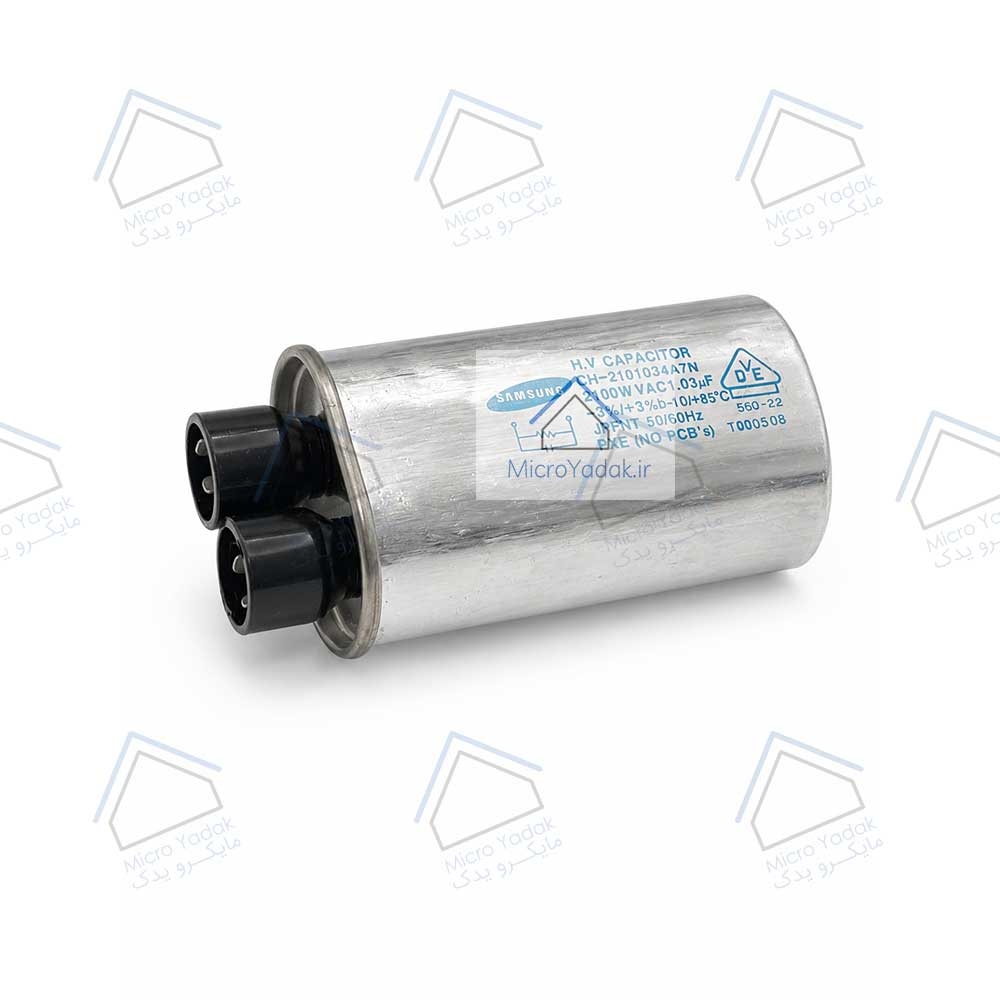  نمای نزدیک برچسب خازن مایکروویو سامسونگ مدل CH-2101034A7N با ظرفیت 1.03µF 